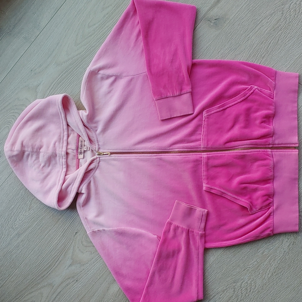 Vintage Juicy Couture Velour Ombre Oversized Hoodie Zip Up EUC Made in USA 🇺🇸